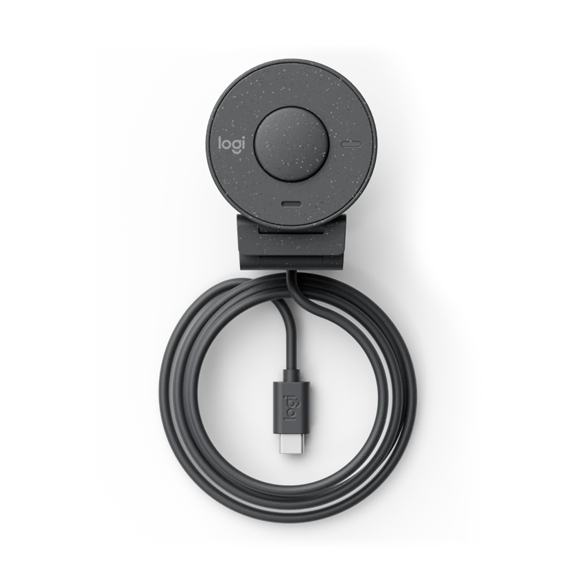 Webcam máy tính Logitech Brio 300 Graphite 960-001437 | Hàng chính hãng