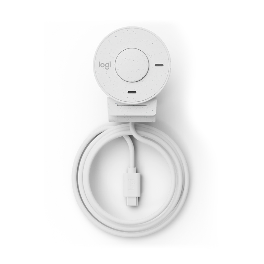 Webcam máy tính Logitech Brio 300 Off White 960-001443 | Hàng chính hãng