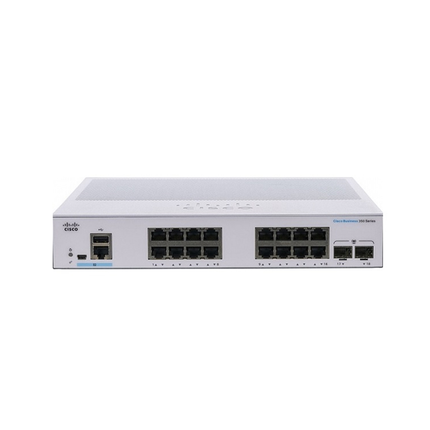 Thiết bị chuyển mạch Switch Cisco CBS350-16T-E-2G-EU | Hàng chính hãng
