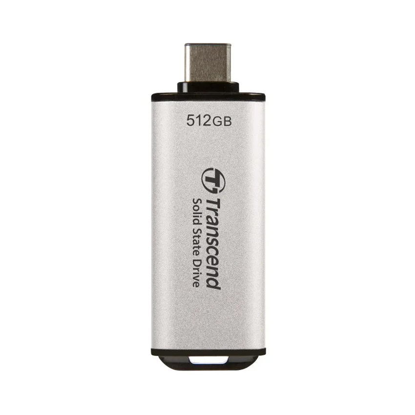 Copy of Ổ CỨNG DI ĐỘNG PORTABLE SSD 512GB TRANSCEND ESD300C (SILVER) | Hàng chính hãng
