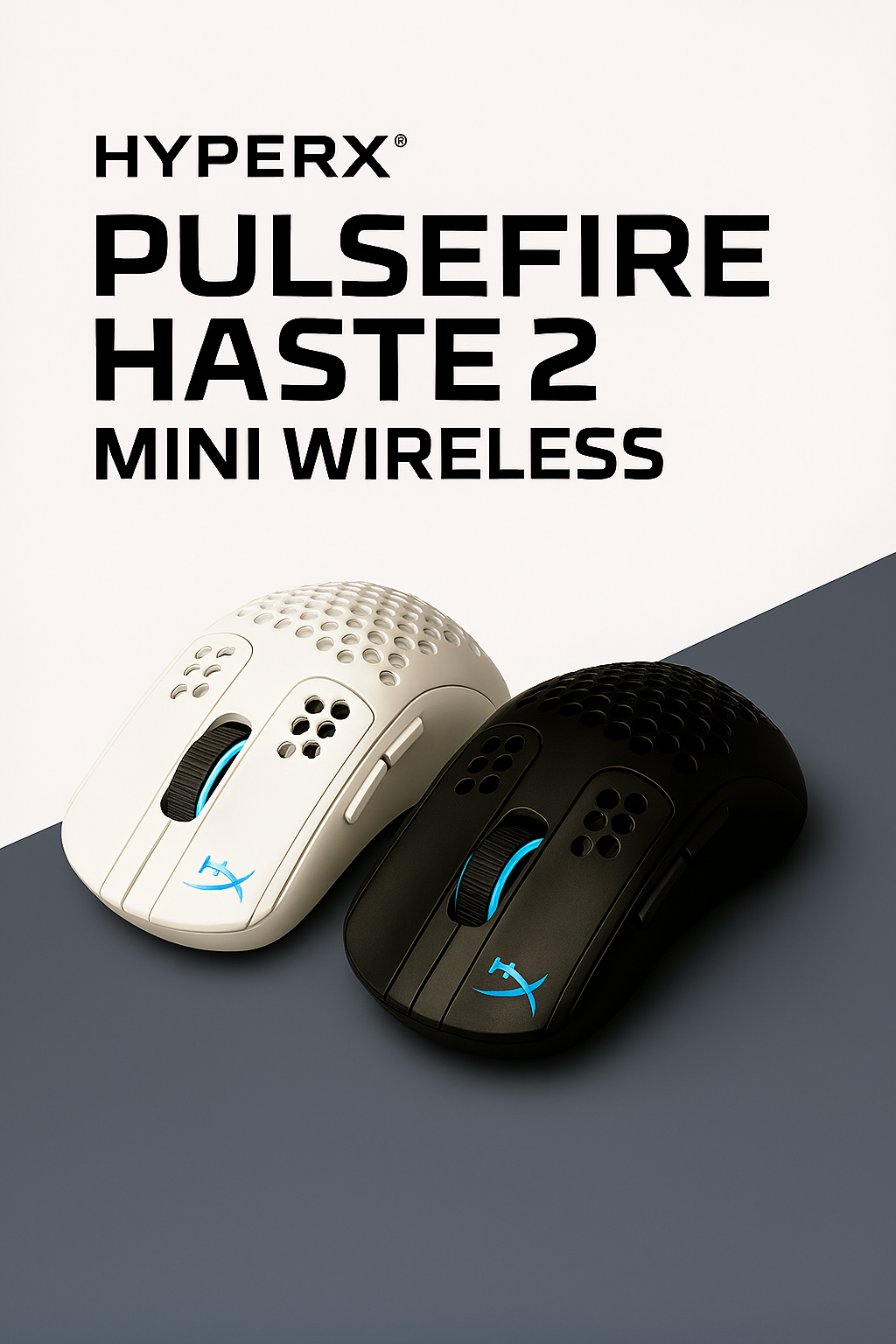 CHUỘT HYPERX PULSEFIRE HASTE II MINI WIRELESS BLACK/WHITE