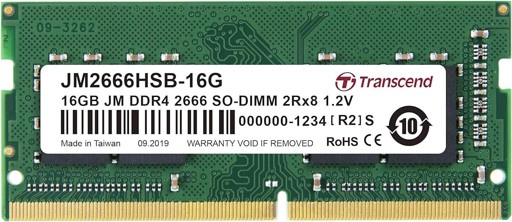 Bộ nhớ trong Ram Transcend JM2666HSE-16G 16GB JM DDR4 2666Mhz SO-DIMM 1Rx8 2Gx8 CL19 1.2V | Hàng chính hãng