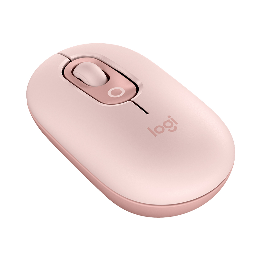 Chuột không dây Logitech Pop Mouse with EMOJI màu Hồng - 910-007402 | Hàng chính hãng
