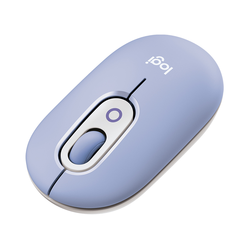 Chuột không dây Logitech Pop Mouse with EMOJI màu Tím Lilac - 910-007403 | Hàng chính hãng