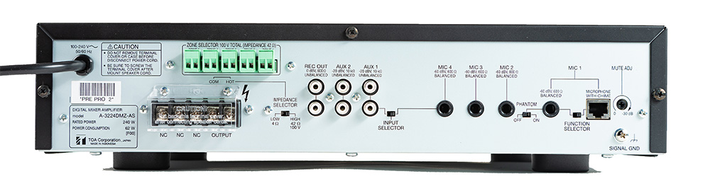 Tăng Âm Số Liền Mixer TOA A-3212DMZ-AS (120W) và A-3224DMZ-AS (240W)