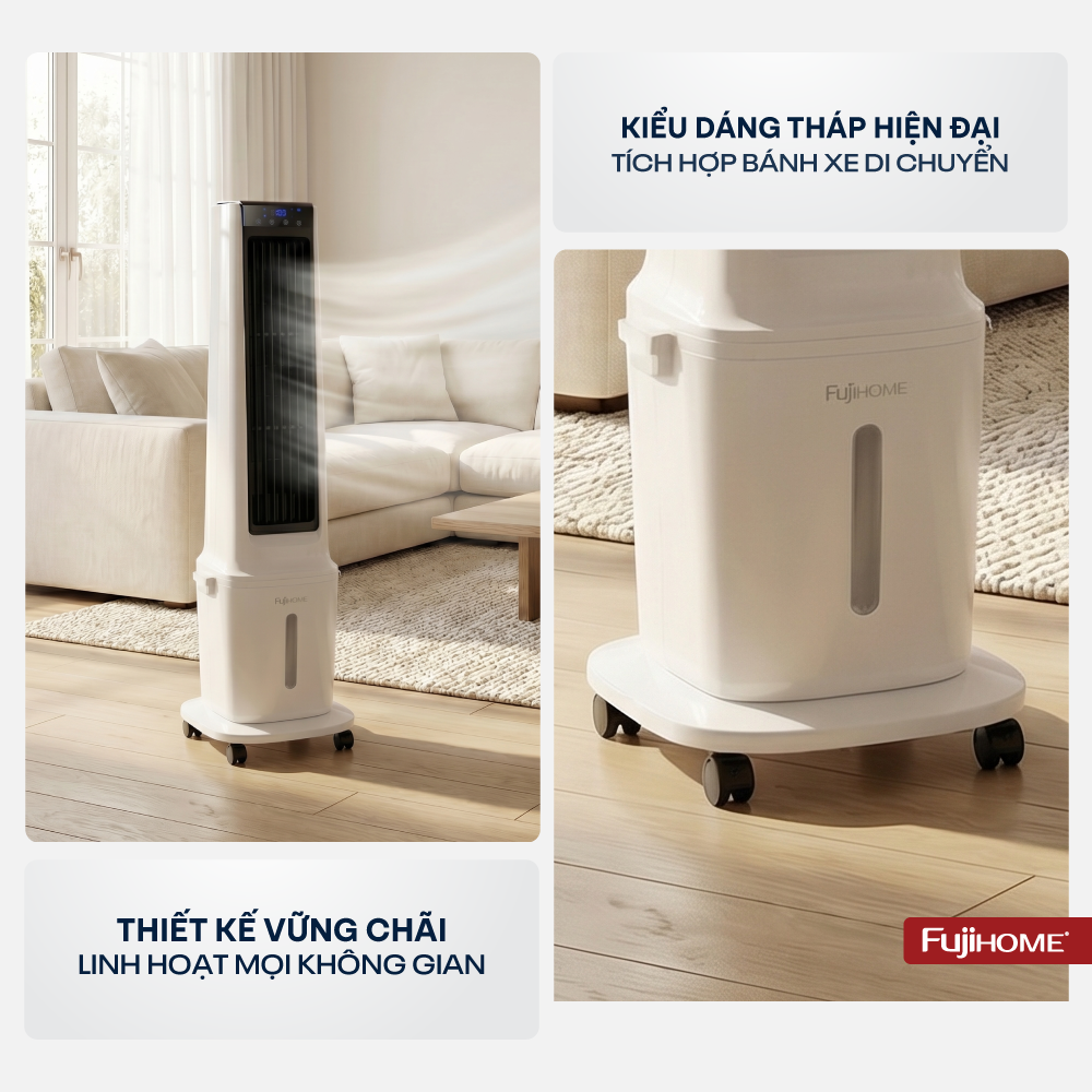Quạt điều hòa hơi nước Fujihome AC-17N 17 lít cho phòng ngủ, phòng khách