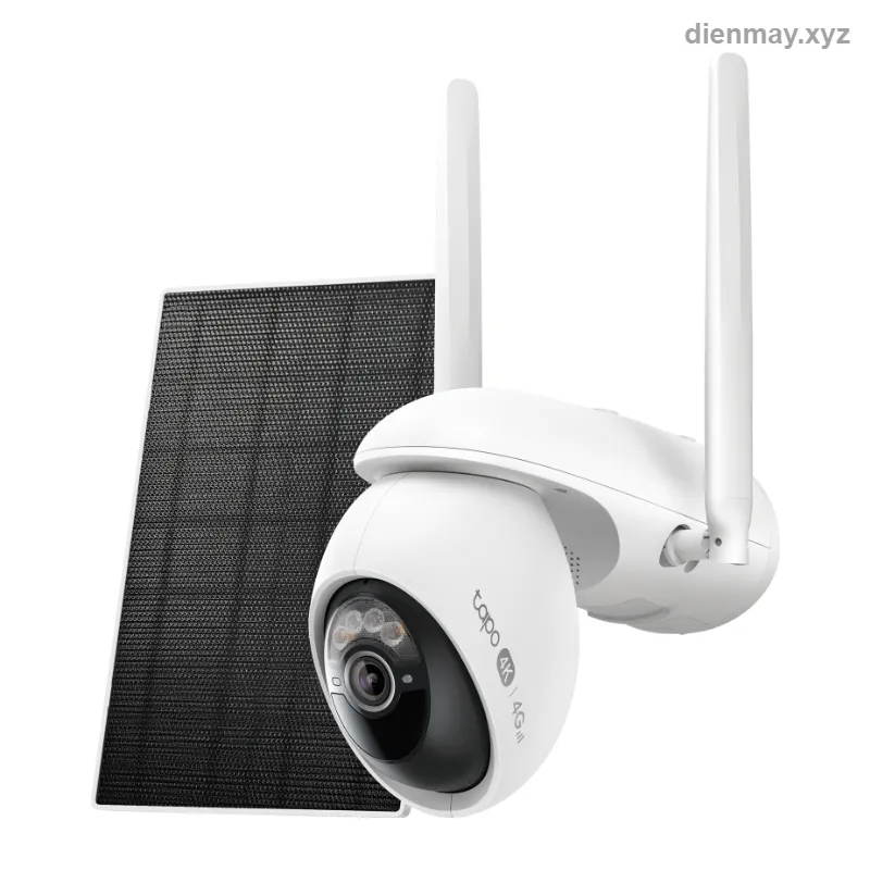 Bộ camera 4G năng lượng mặt trời Tapo C665G Kit 4K xoay/nghiêng - Công trình, trang trại, nhà vườn không có điện và mạng cố định