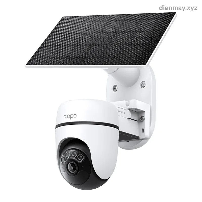 Bộ camera năng lượng mặt trời Tapo C610 Kit 2K xoay/nghiêng - Sân vườn, mặt tiền nhà cần camera không phải đi dây điện