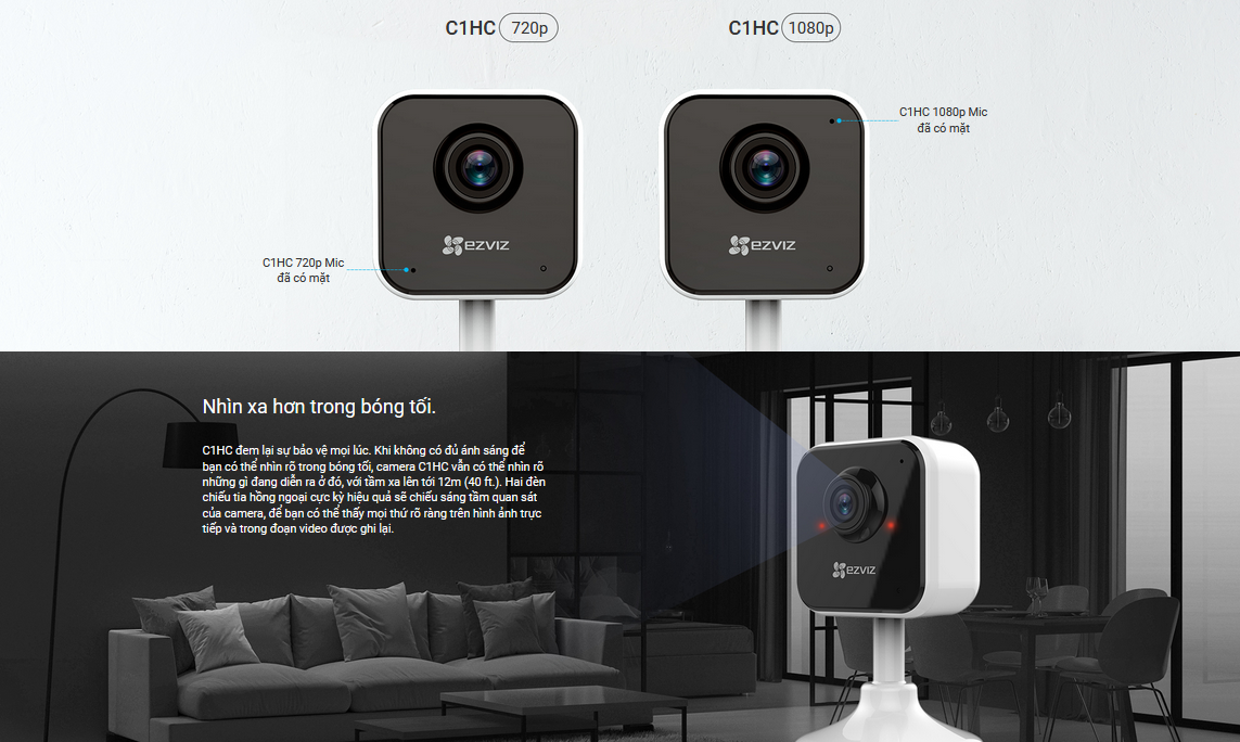 Camera Ezviz WiFi 2MP C1HC | Hàng chính hãng