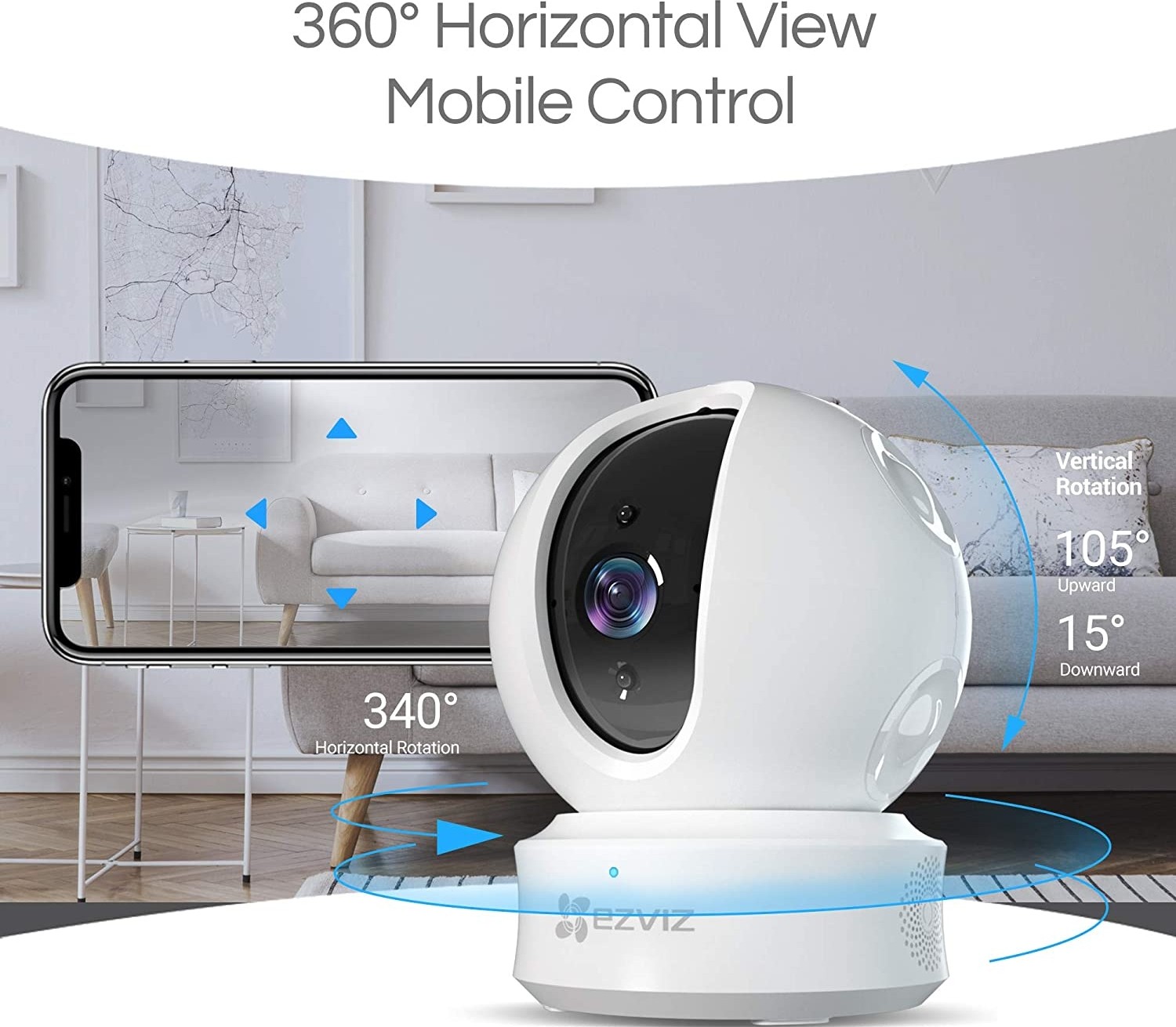 Camera quay quét WiFi 2K+ Ezviz C6CN | Hàng chính hãng