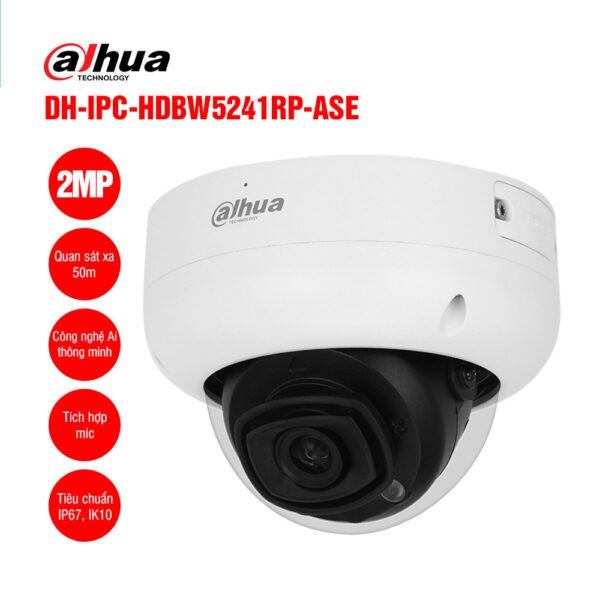 Camera IP 2MP DAHUA DH-IPC-HDBW5241RP-ASE | Hàng chính hãng