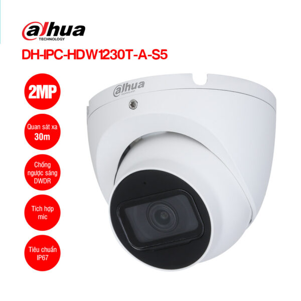 Camera IP 2MP DAHUA DH-IPC-HDW1230T-A-S5 | Hàng chính hãng