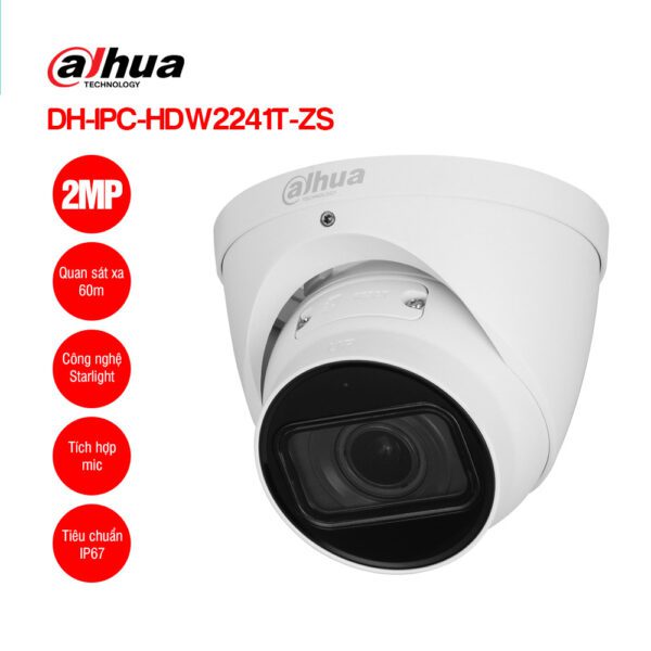 Camera IP 4MP Dome DAHUA DH-IPC-HDW2441T-ZS | Hàng chính hãng