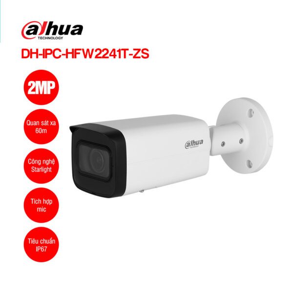 Camera IP thân trụ 4MP DAHUA DH-IPC-HFW2441T-ZS | Hàng chính hãng