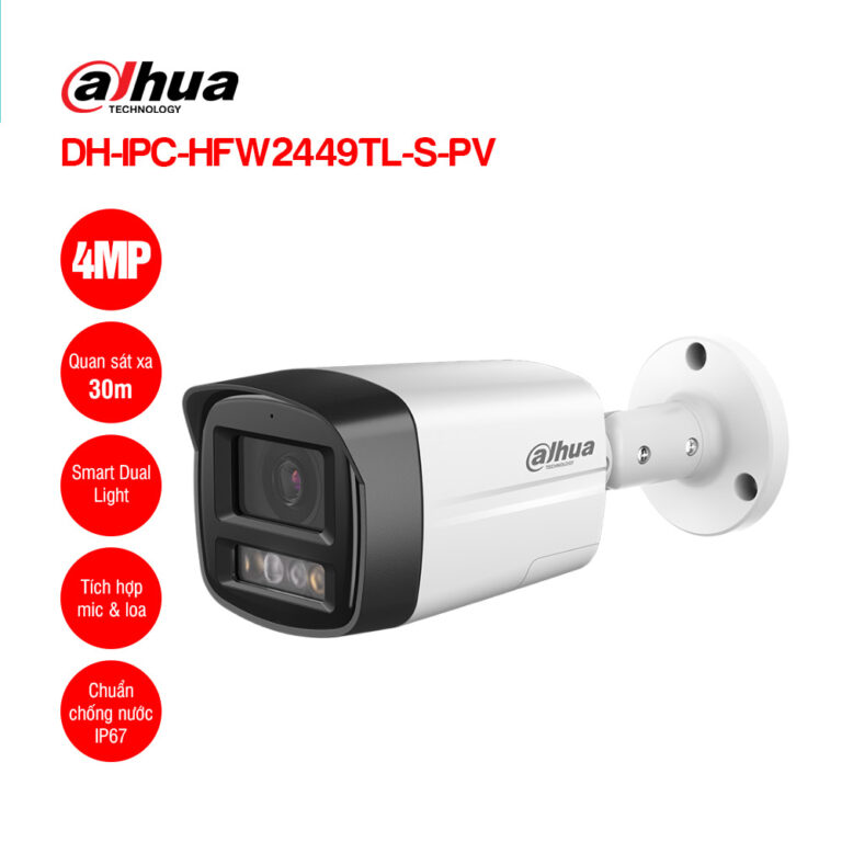 Camera IP 4MP DAHUA DH-IPC-HFW2449TL-S-PV | Hàng chính hãng