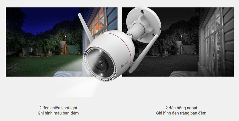 Camera WiFi 2K+  H.265 Ezviz H3C 2K+ | Hàng chính hãng