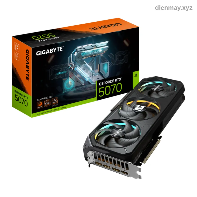 Card đồ họa Gigabyte GeForce RTX 5070 GAMING OC 12G GDDR7 192-bit - Chơi game 2K/4K và sáng tạo nội dung, AI