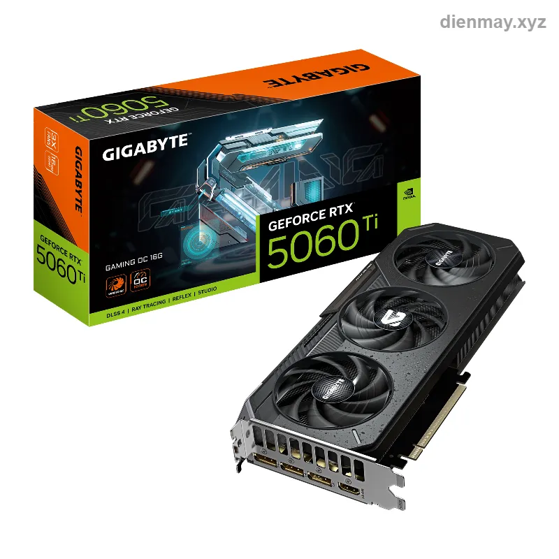 Card màn hình Gigabyte GeForce RTX 5060 Ti GAMING OC 16G GDDR7 - Gaming 1440p, sáng tạo nội dung và AI