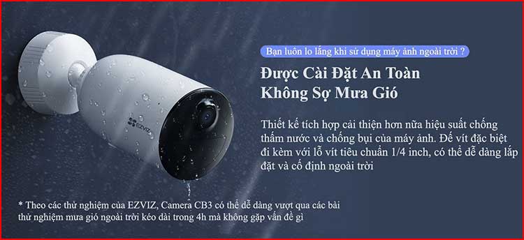 Camera không dây dùng pin Ezviz CB3 | Hàng chính hãng