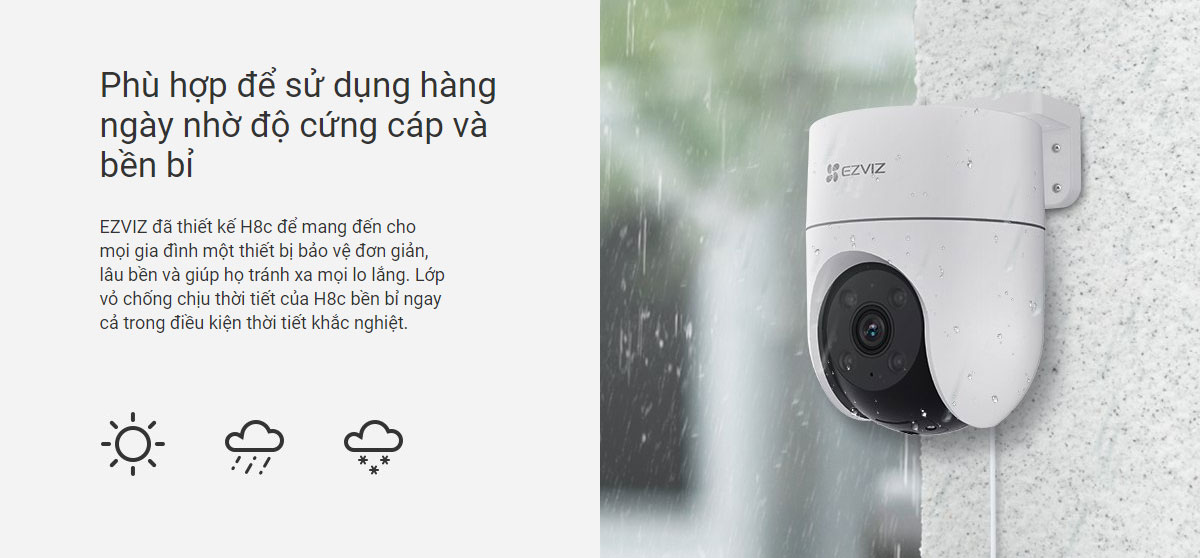 Camera quay quét wifi Ezviz H8C | Hàng chính hãng