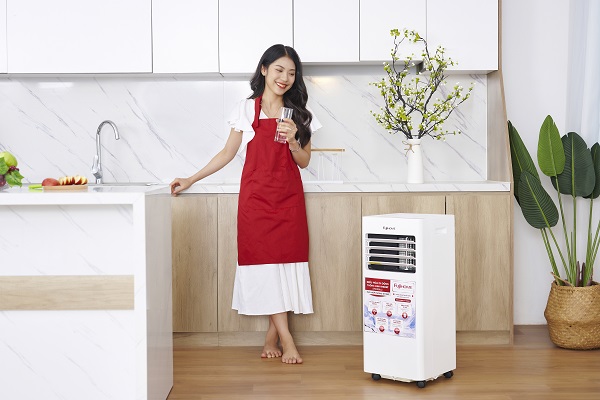 Máy lạnh di động Fujihome PAC07 7000BTU làm lạnh, hút ẩm, lọc khí chính hãng
