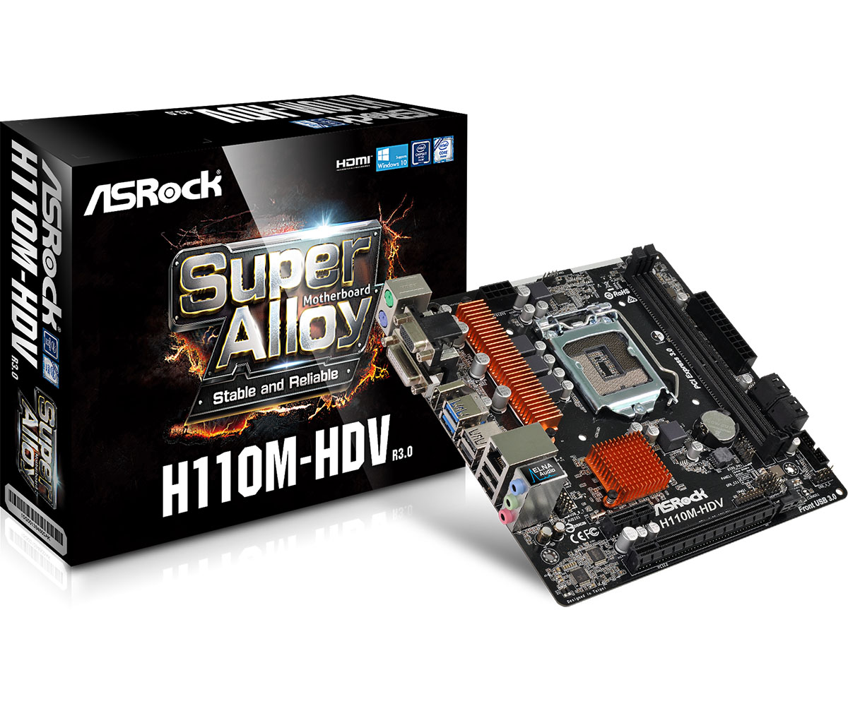 Bo mạch chủ Asrock H110M-HDV R3.0 chính hãng
