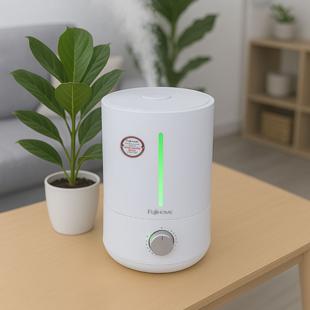 Máy tạo ẩm Fujihome HM06M 6L núm xoay – êm, dễ dùng cho ông bà và phòng bé
