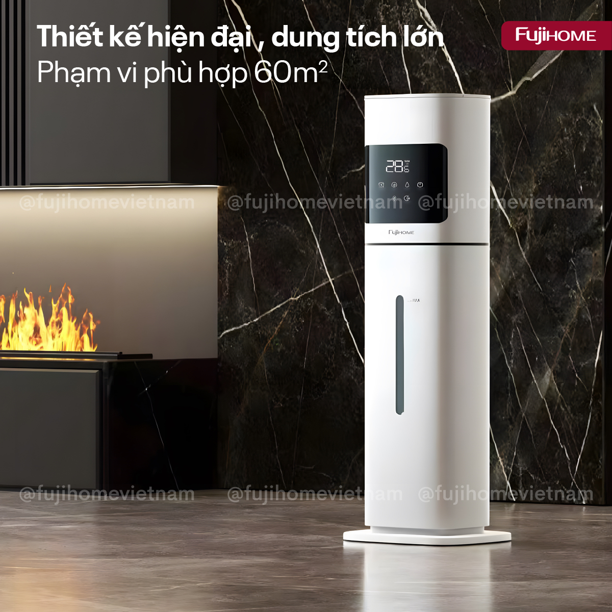 Máy tạo ẩm Fujihome HM09UV2 bình 9L – phòng điều hòa dịu ẩm suốt đêm