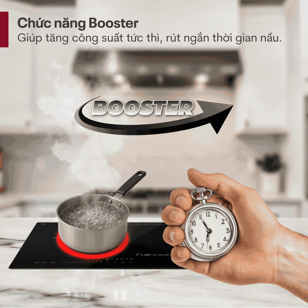 Fujihome IC2519 – bếp đôi từ + hồng ngoại 4400W dùng được nồi đất, nồi nhôm