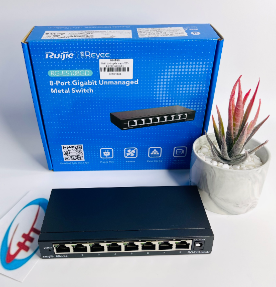 Switch 8 cổng 10/100/1000 BASE-T RUIJIE RG-ES108GD | Hàng chính hãng