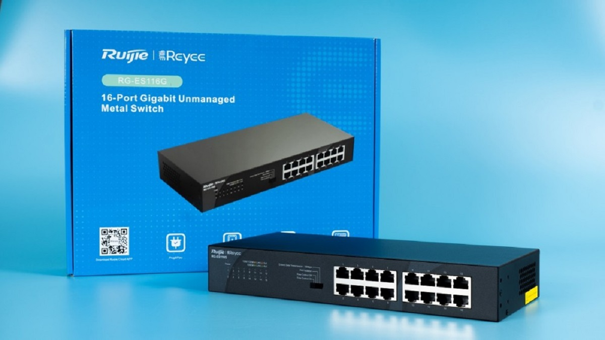 Switch RUIJIE RG-ES116G (16 cổng 10/100/1000 BASE-T) | Hàng chính hãng