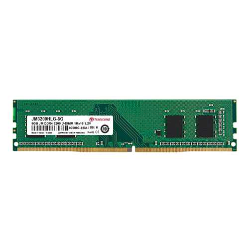 Ram Desktop Transcend JetRam 32GB, DDR4-3200 Unbuffered Long-DIMM (JM3200HLE-32G) | Hàng chính hãng