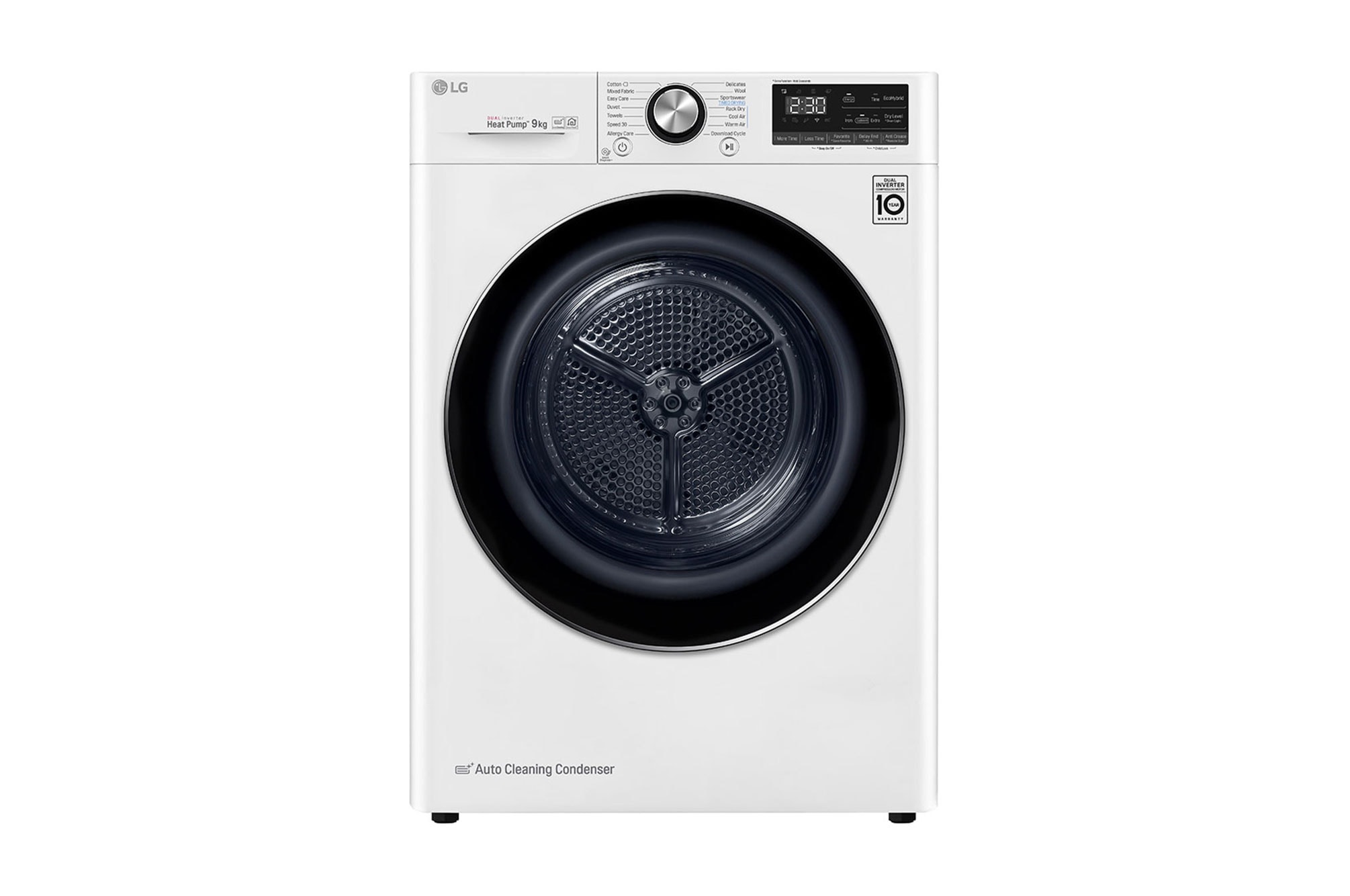 LG DVHP09WT – máy sấy quần áo 9kg bơm nhiệt cho gia đình, êm và ít nhăn