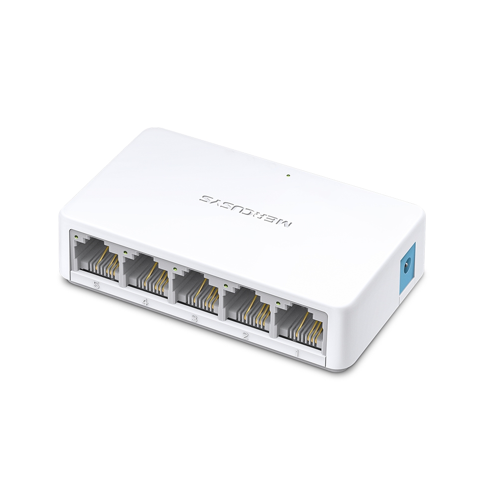 SWITCH ĐỂ BÀN MINI 5 CỔNG 10/100M, 5 X CỔNG RJ45 10/100M (MS105) | Mercurys | Hàng chính hãng