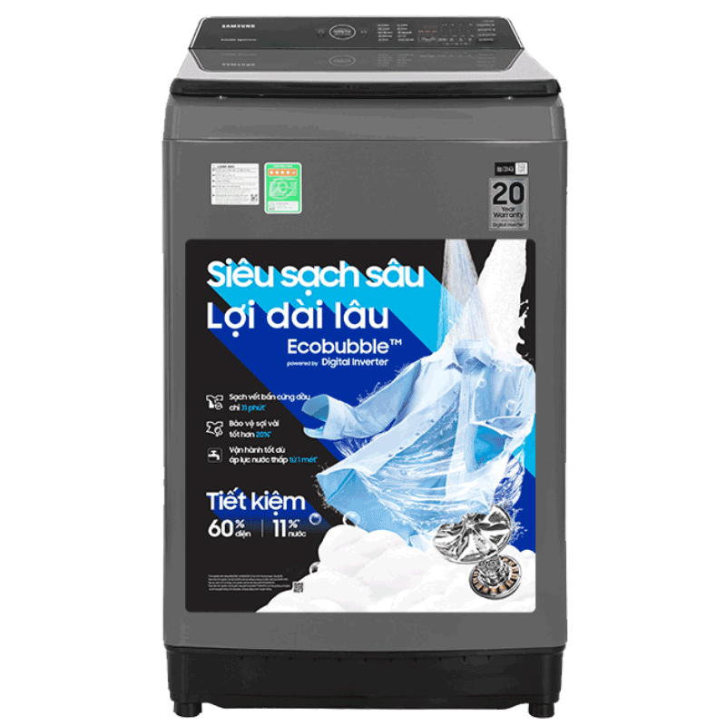 Máy giặt Samsung Ecobubble Inverter 10.5 kg WA10CG5745BDSV | Hàng chính hãng
