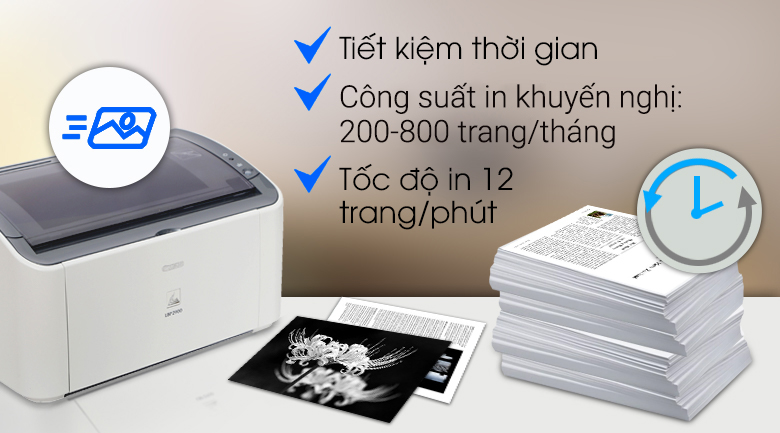 Máy In Laser Trắng Đen Canon LBP2900 | Hàng chính hãng