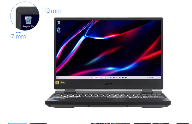 Laptop Gaming Acer Nitro 5 Tiger AN515 58 773Y i7 12700H/8GB/512GB/4GB RTX3050Ti/144Hz/Win11 | Hàng chính hãng