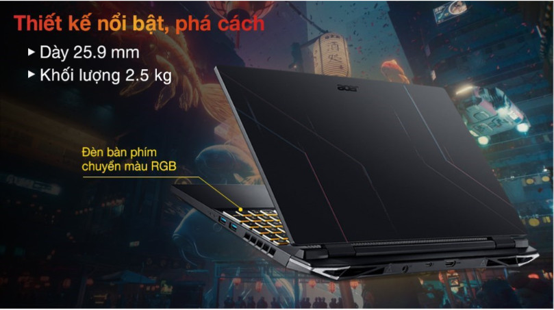 Laptop Gaming Acer Nitro 5 Tiger AN515 58 773Y i7 12700H/8GB/512GB/4GB RTX3050Ti/144Hz/Win11 | Hàng chính hãng