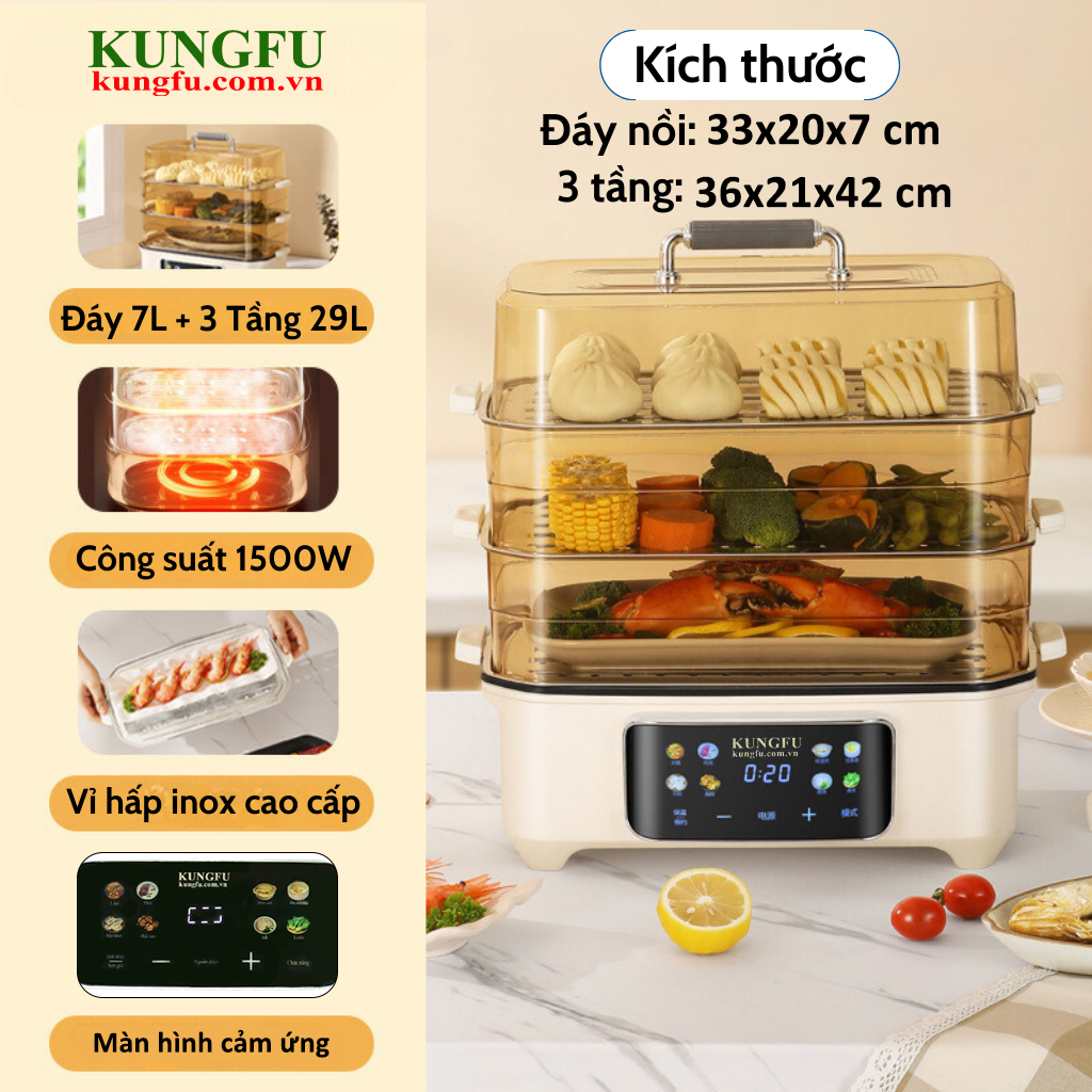 Nồi lẩu hấp đa năng Kungfu KF-NHC25 (cảm ứng) | Hàng chính hãng
