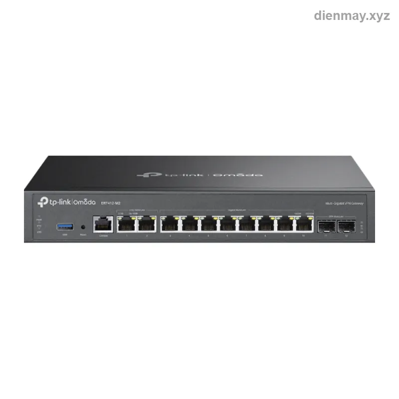 Router VPN Multi-Gigabit Omada ER7412-M2 cổng 2.5G rackmount - Doanh nghiệp, chi nhánh cần router VPN đa WAN lắp tủ rack