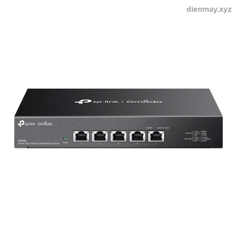 Switch 5 cổng 10G TP-Link Omada DS105X cắm là chạy - Văn phòng, gia đình cần mở rộng cổng mạng đơn giản, cắm là chạy