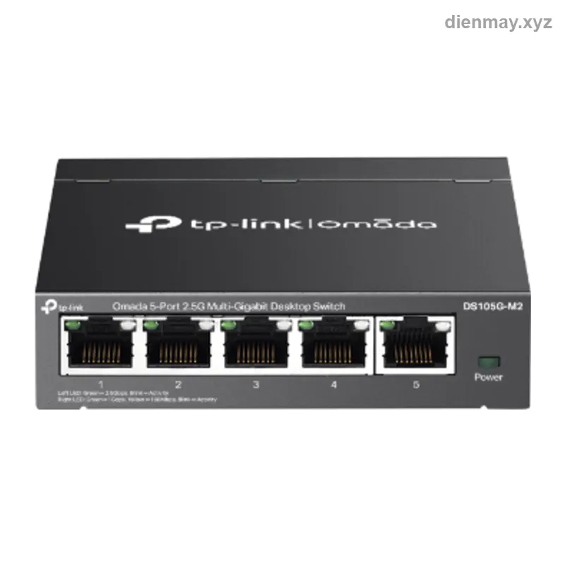 Switch 5 cổng 2.5G TP-Link Omada DS105G-M2 cắm là chạy - Văn phòng, gia đình cần mở rộng cổng mạng đơn giản, cắm là chạy