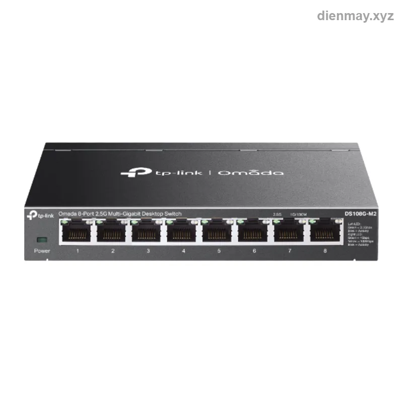 Switch 8 cổng 2.5G TP-Link Omada DS108G-M2 cắm là chạy - Văn phòng, gia đình cần mở rộng cổng mạng đơn giản, cắm là chạy