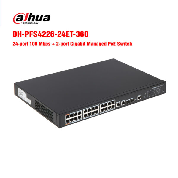 Switch PoE 24 cổng DAHUA DH-PFS4226-24ET-360 | Hàng chính hãng