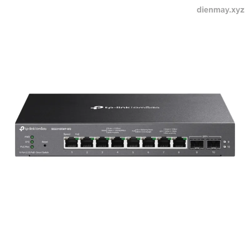 Switch PoE 8 cổng 2.5G TP-Link Omada SG2210XMP-M2 Smart - Văn phòng, khách sạn, trường học cần cấp PoE cho camera và access point, quản lý tập trung