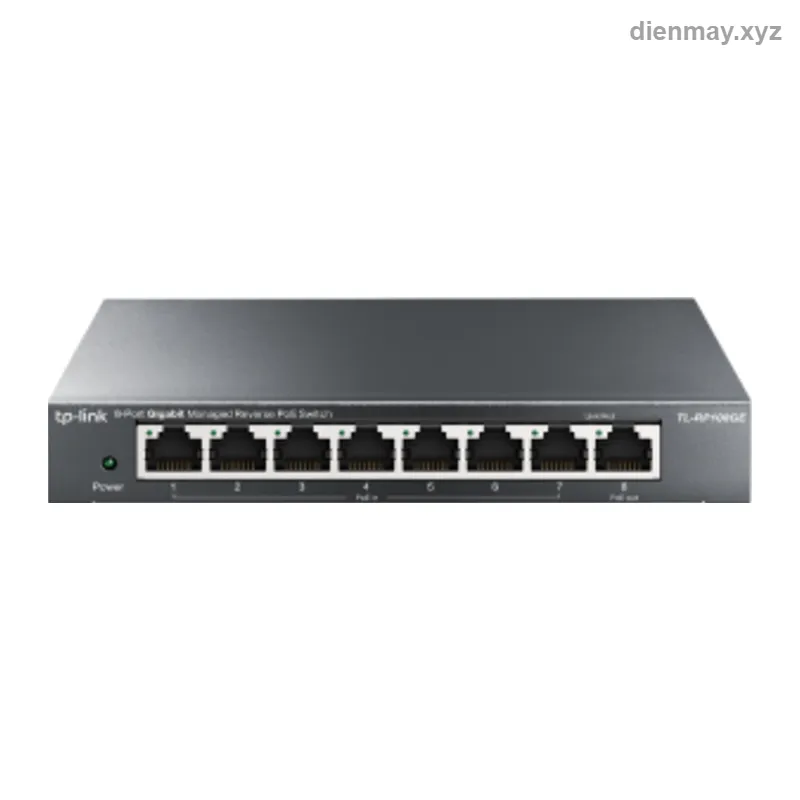 Switch PoE ngược Omada RP108GE 8 cổng Gigabit Managed Passive PoE - Nhà cung cấp dịch vụ WISP, tủ mạng ngoài trời nhận nguồn PoE ngược từ thiết bị