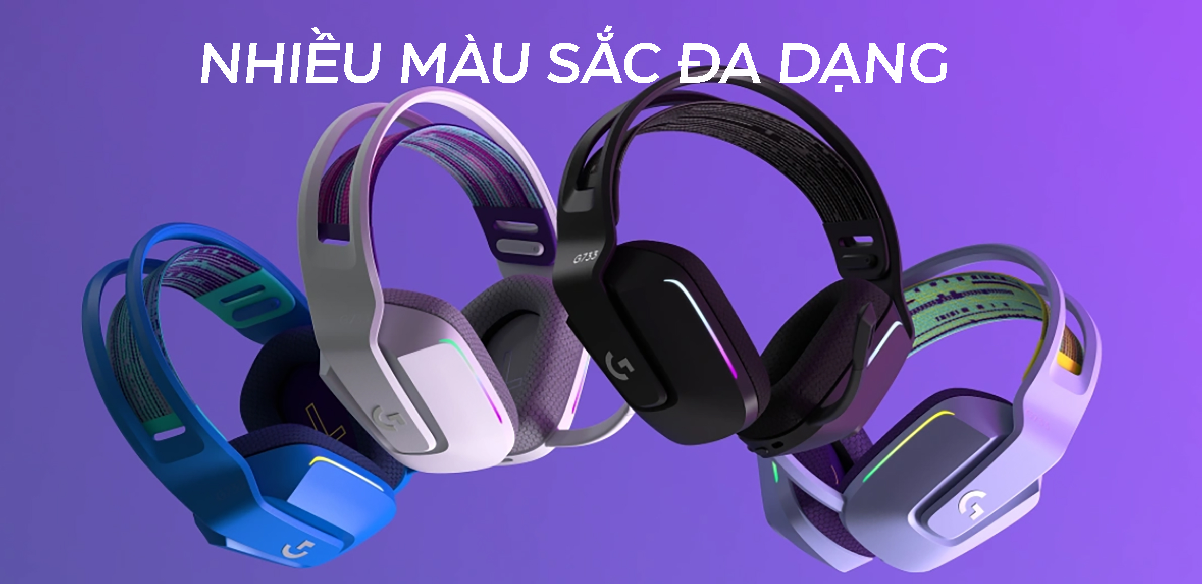 Tai nghe gaming không dây Logitech G733 KDA với RGB