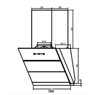 Máy hút mùi Canzy CZ 70LCD | Hàng chính hãng