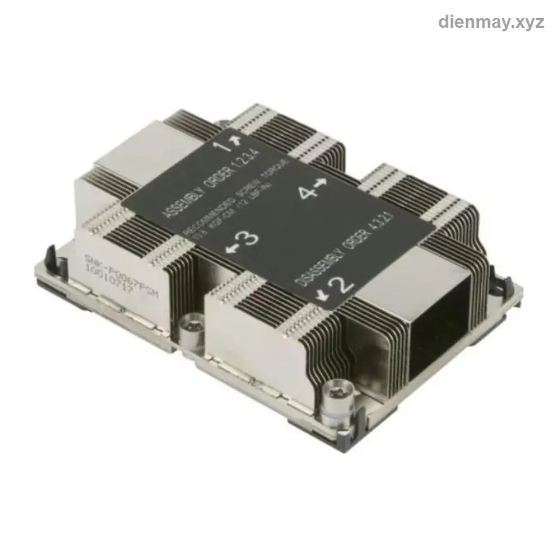Tản nhiệt CPU thụ động Supermicro SNK-P0067PSM 1U Socket LGA3647-0 - Máy chủ Supermicro X11 dùng CPU Intel Xeon Scalable