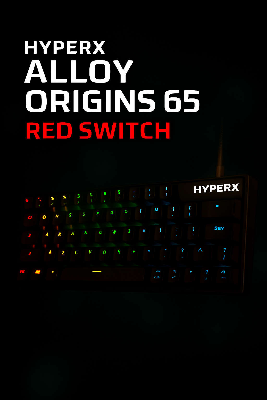 BÀN PHÍM CƠ HYPERX ALLOY ORIGINS 65_RED SWTICH